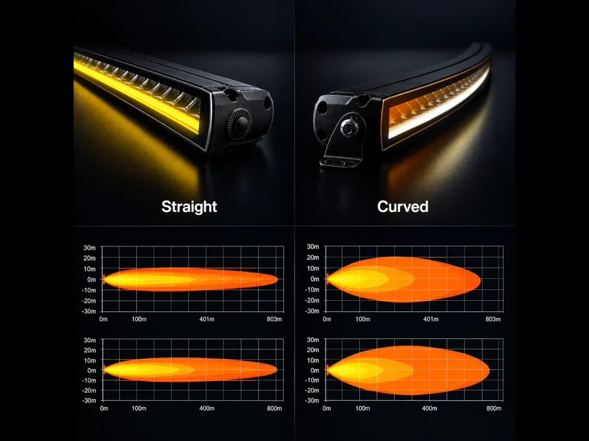 rechte of curved led bar